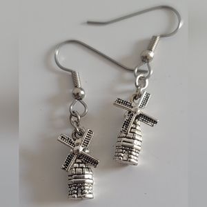Windmill Earrings Surgical Steel Sensitive Ears